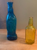 Vintage Colored Glass Bottles
