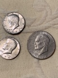 JFK Halves Eisenhower Dollar