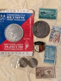 Vintage Stamps Coins and other Misc