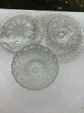 Cut glass Platters and Bowls