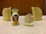 Yellow Pottery Vases