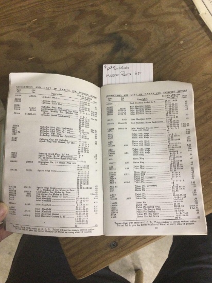 Evinrude master parts list