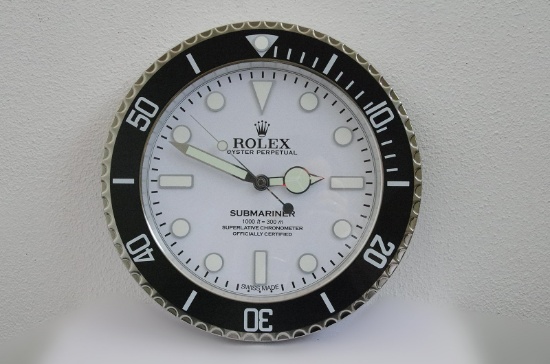 Dealer wall clock:  Rolex - Submariner  /  Händlerwanduhr: Rolex - Submariner