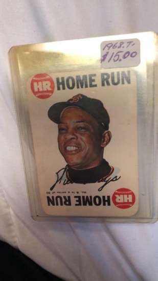 1968 Topps home run Willie Mays