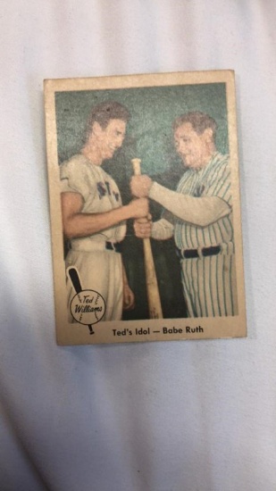 1959 Fleer Ted Williams Ted+IBk-s idol Babe Ruth