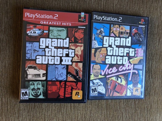 Grand Theft Auto and Vice City Playstation 2 Game lot