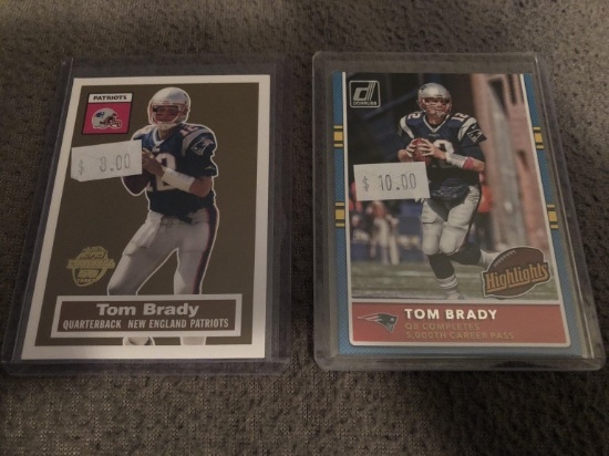 Tom Brady to card insert lot Donruss highlights