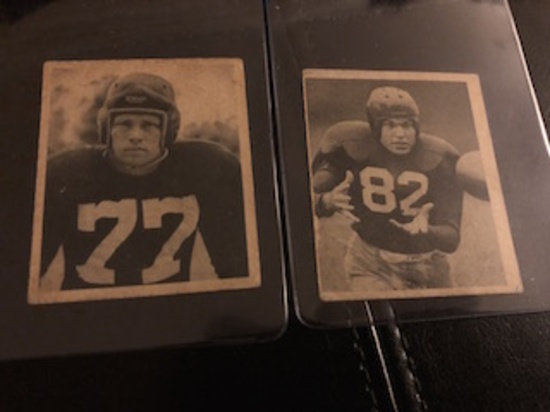 1948 Bowman Football Lot: Ray Poole and James Callahan Hefti