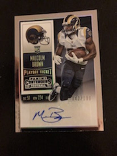 Malcolm Brown 2015 Contenders Auto SP numbered to 199