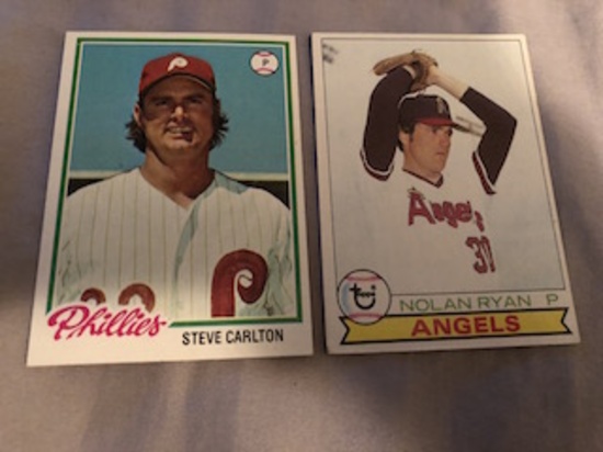 Nolan Ryan 1979 Topps and Steve Carlton 1978 Topps Lot