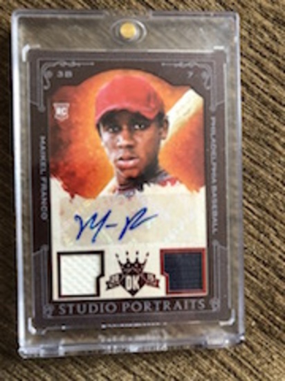 Maikel Franco 2015 STUDIO PORTRAITS Autograph Dual Jersey