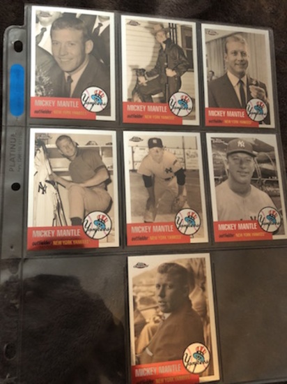 Mickey Mantle 7 card Insert lot