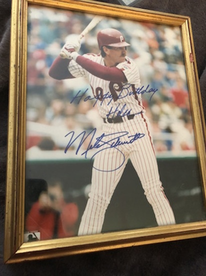 Mike Schmidt autograph 8x10 Photo Framed