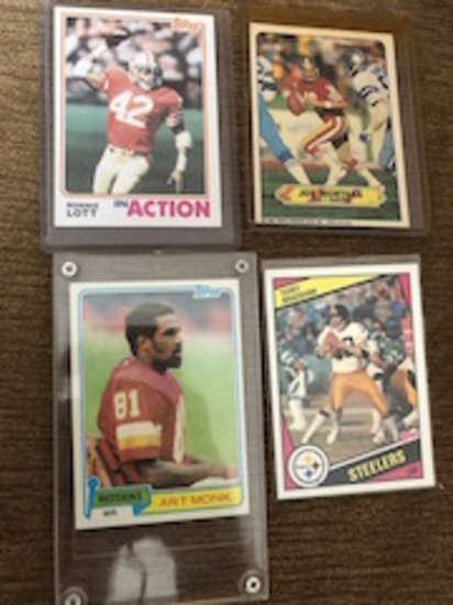 Vintage FOOTBALL Card  LOT: ART MONK, JOE MONTANA,