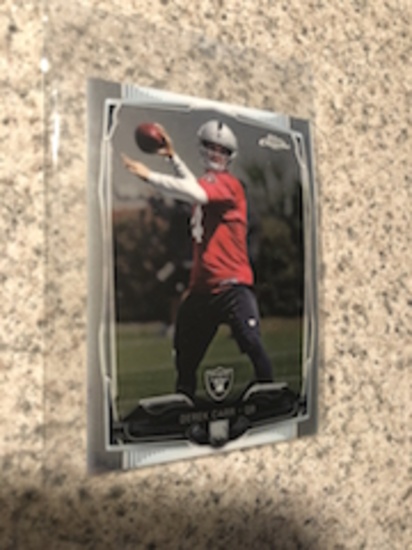 DEREK CARR - QB Topps chrome mini rc