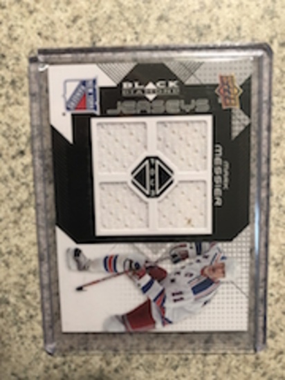 MARK MESSIER Quad Game Used Jersey card