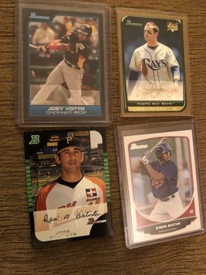 BASEBALL LOT: JOEY VOTTO- TAMPA BAY RAYS-JOSE SAUTIBTA- BYRON BUXTON