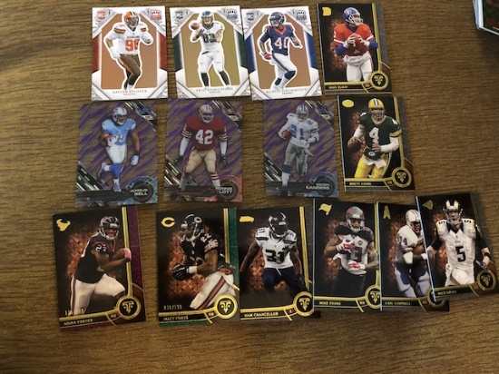 FOOTBALL LOT:XAVIER COOPER- RONNIE LOTT- JOIQUE BELL- ARIAN FOSTER-MATT FORTE-KAM CHANCELLOR-MIKE EV