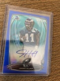 Josh Huff Bowman chrome blue rookie auto