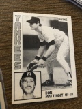 Don Mattingly Nestl+AOk black and white 1984 rookie