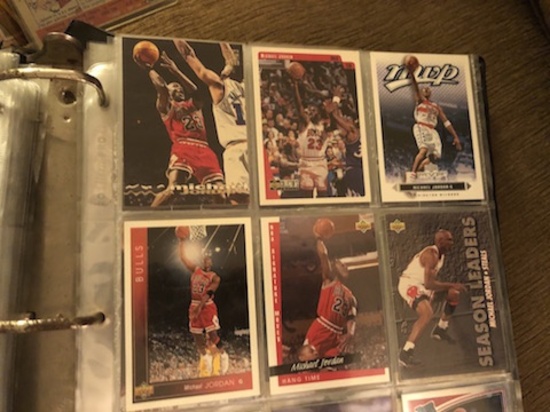 Six Michael Jordan cards