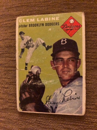 154 Topps #121 Clem Labine Brooklyn Dodgers