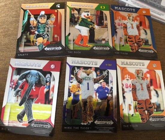 Sparty, The Duck, The Tiger, Big AL, Mike The Tiger Mascots Card