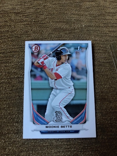 MOOKIE BETTS $30 MINT RED SOX GLOSSY ROOKIE CARD 1ST RC SP 2014 BOWMAN PROSPECTS