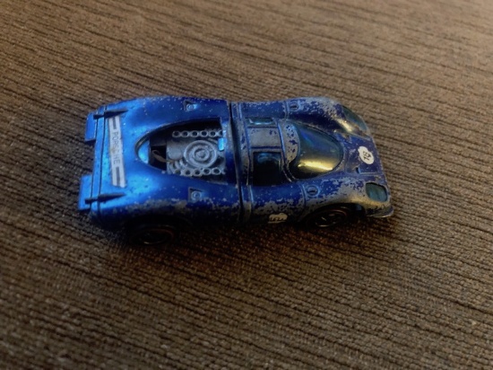 Redline hotwheel mattel 1969 Porsche 917 electric blue Hong Kong version vintage