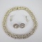 Vintage Rhinestone Choker Necklace and Earrings