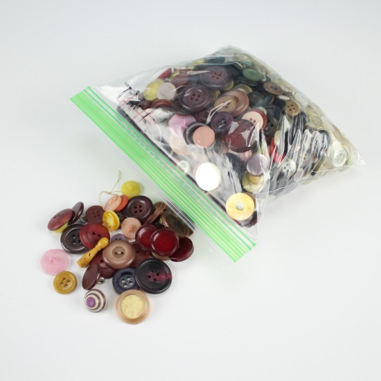 Sandwich Bag full of Vintage Sewing Buttons