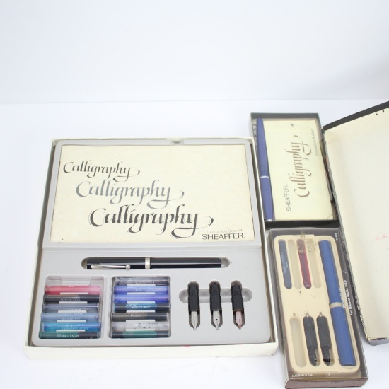 Vintage Sheaffer Nononsense Fountain Pen Calligraphy Sets