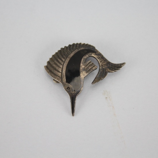 Vintage Taxco Sterling Silver Sailfish pin signed