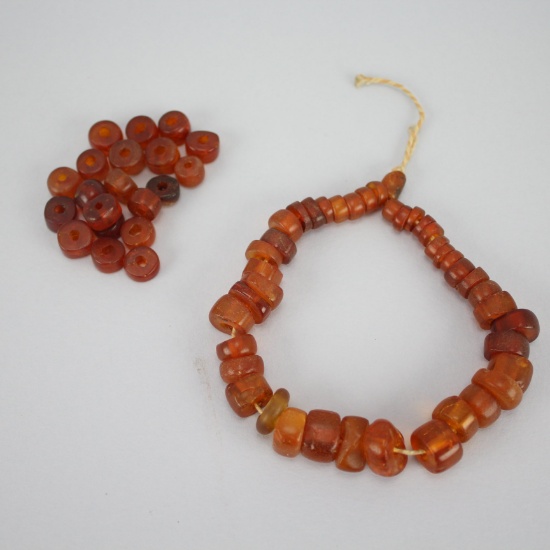 Ancient Baltic Amber Worry Beads and extra beads