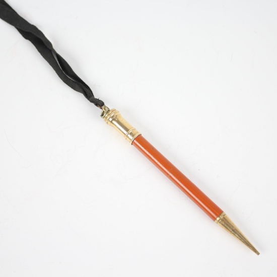 Parker Mechanical Pencil Orange Ring Top with Necklace