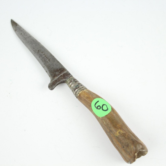 Soligen Germany Antler Handle 7.75" Knife Signed Felix