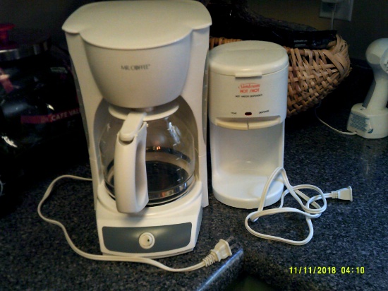 COFFEE MAKER, HOT WATER DISPENSER, ELECTRIC CAN OPENER