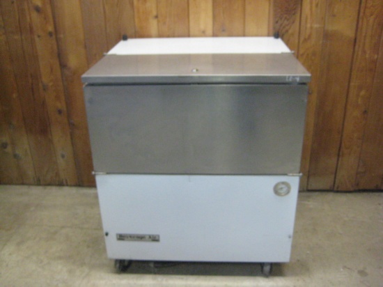 Bev-Air milk cooler on casters