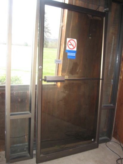 Commercial glass entry door