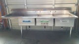 3 Compartment Sink W/left drainboard