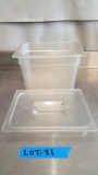 Cambro ½ size pan with lid  Plastic