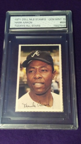 1971 DELL TODAY'S TEAM STAMPS HANK AARON BRAVES HOF