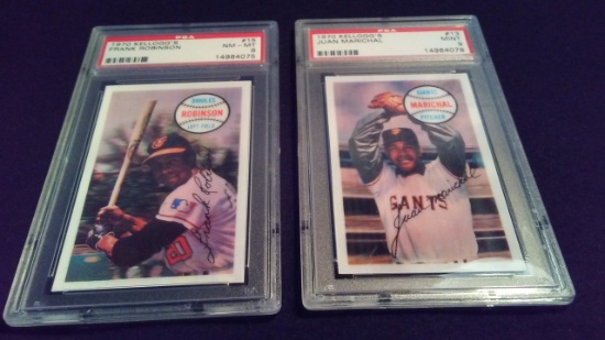 1970 KELLOGG'S 2 CARD LOT ROBINSON MARICHAL