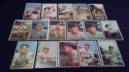 1953 BOWMAN BASEBALL CARD LOF OF 16 CARDS