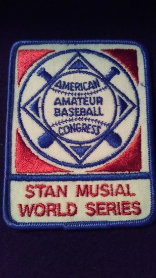 AMERICAN AMATEUR BASEBALL CONGRESS STAND MUSIAL WORLD SERIES UNIFORM PATCH