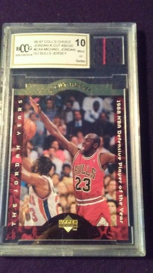 1996-97COLLECTOR'S CHOICE A CUT ABOVE MICHAEL JORDAN BULLS JERSEY SWATH