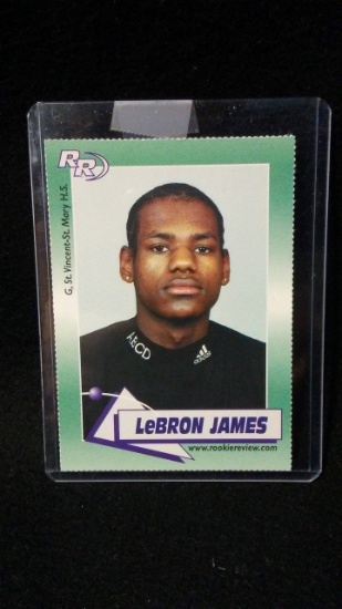 Lebron James 2002 Rookie Review Card High Schol