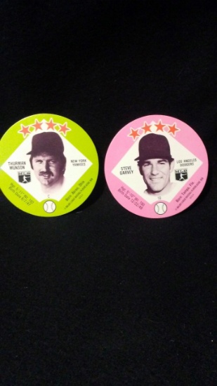 1978 Tastee Freez Baseball Trading Cards Lot Of 2 Cards Steve Garvey Thurman Munson