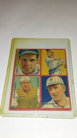 1935 Goudey 4 In 1 Baseball Ny Giants