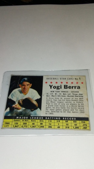 1961 POST CEREAL YOGI BERRA